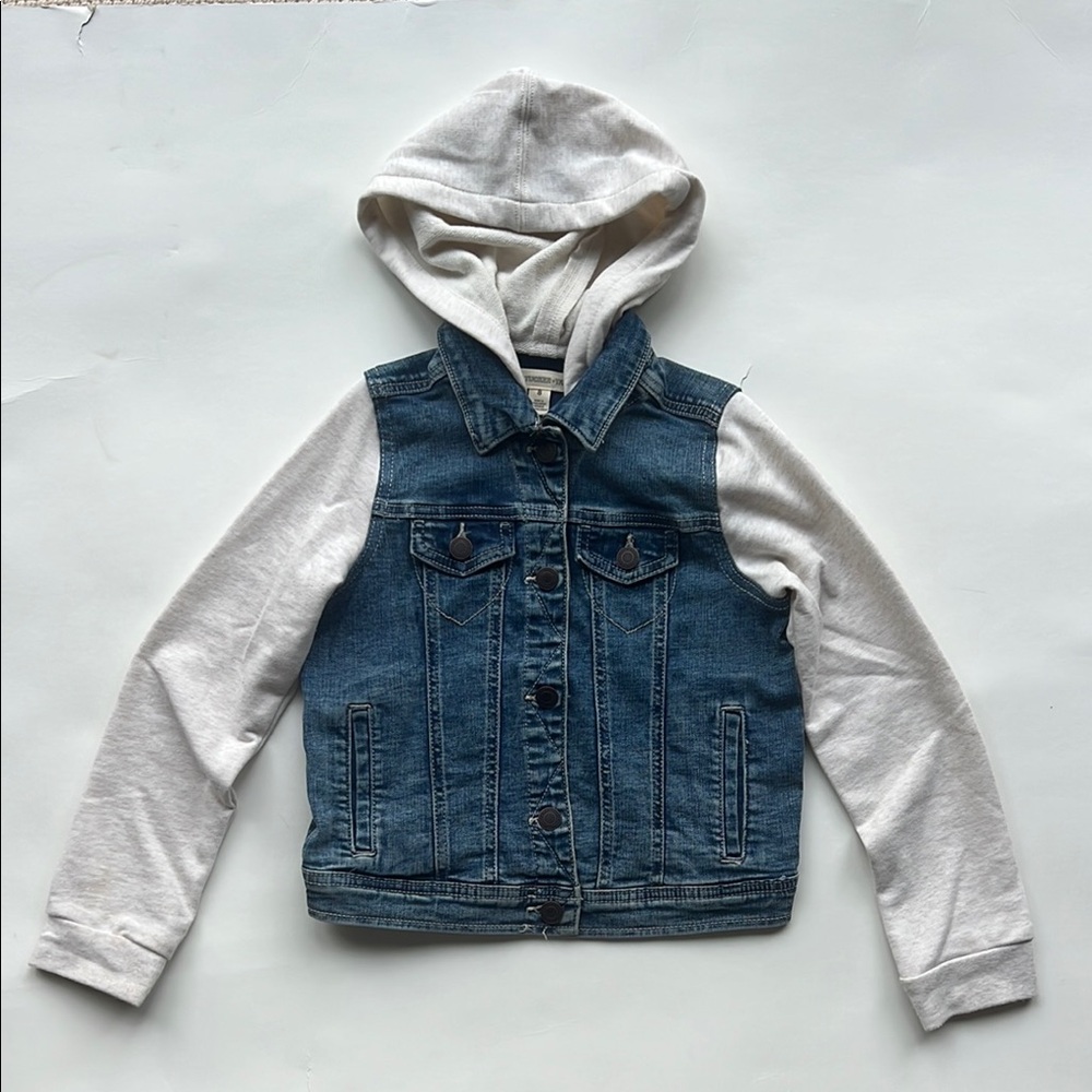 Tucker + Tate Heart Graphic Hooded Denim Jacket